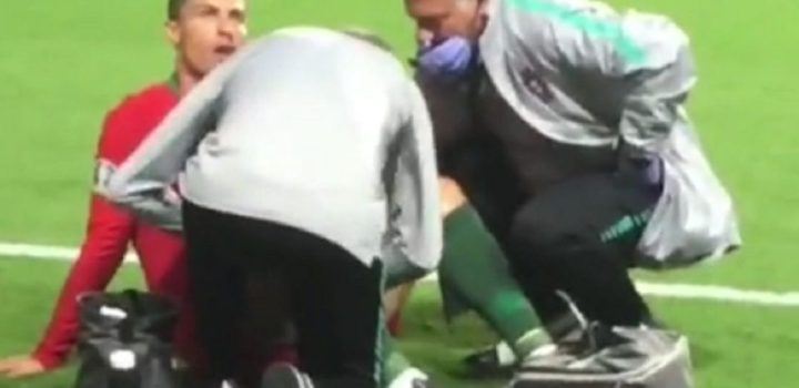 La drôle de séquence entre Cristiano Ronaldo et le médecin se sa sélection (vidéo)
