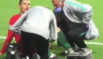 La drôle de séquence entre Cristiano Ronaldo et le staff médical qui joue sur la perspective (vidéo)