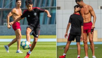 Le fils de Cristiano Ronaldo s'entraine en tenue du PSG (vidéo)