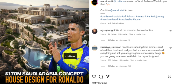 Cristiano Ronaldo : découvrez la maison décadente à 160 millions d'euros imaginée pour lui (Photos)