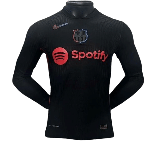 Barcelona Soccer Jersey Away Long Sleeve Player Version 2024/25