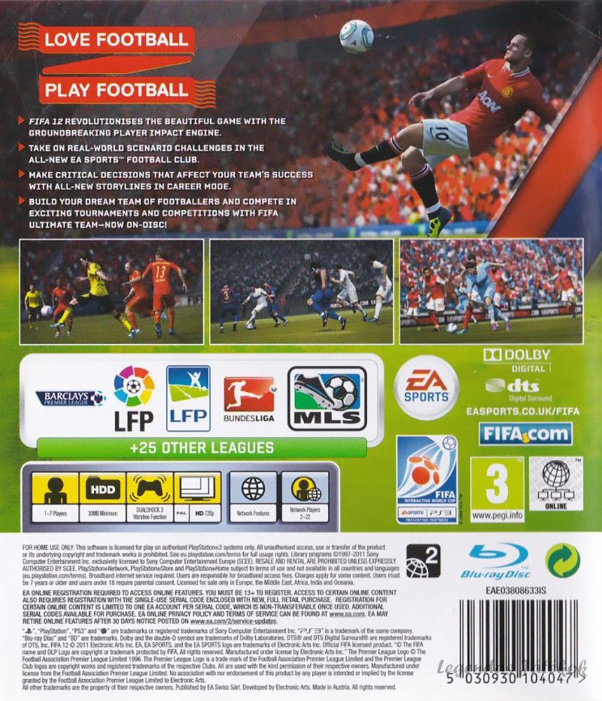 Fifa 2012 Ps3 játék (használt)